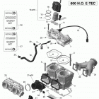 MXZ XRS 600HOE Цилиндр и система впрыска