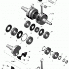 MXZ X 600RS XP Коленвал и поршни