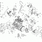GSX SE 800RE XR 01- engine and engine support 800