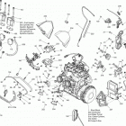 MXZ X 800RE XS 01- engine and engine support 800