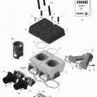 MXZ SPORT 550F XP Блок цилиндров и мощностные клапана