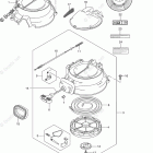 DF 25QL Magneto Cover / Recoil Starter / Silencer (DF25 E03)