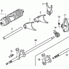 TRX420FE Вал и вилки  коробки передач