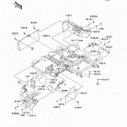 Mule 610 4x4 (KAF400-A1) Детали рамы (зад.)