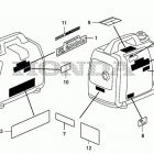 EU2000I Наклейки предупреждения