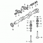EB12D Распределительный вал и клапана