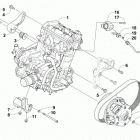 M 9000 SNO PRO LTD 162 ORANGE EARLY BUILD Опора двигателя и вариатор
