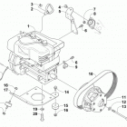 BEARCAT 2000 XT RUSSIAN BLUE Опора двигателя и вариатор