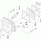 SRX 120 BLUE Цилиндр, свеча.