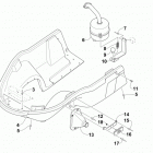 SRX 120 RUSSIAN BLUE Передний потдон. Выхлопная канистра