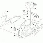 SR VIPER L-TX LE 137 ORANGE Winshield and instruments assemblies
