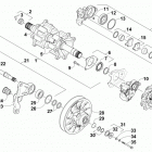 M 9000 SNO PRO LTD 162 ORANGE EARLY BUILD Вал приводной трака и тормоза