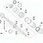 SR VIPER R-TX DX RED Задняя  подвеска, передний амортизатор