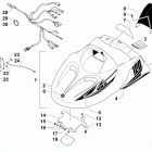 SRX 120 RUSSIAN BLUE Капот, фара и  ветровое  стекло