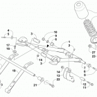 LYNX 2000 BLACK Задняя подвеска ,передний рычаг
