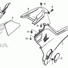 TRX500FA6 Side cover@tank cover
