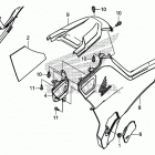 TRX500FM5 Side cover@tank cover
