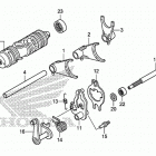 TRX500FM6 Вал и вилки  коробки передач