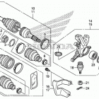 TRX500FA6 Front knuckle@front drive shaft
