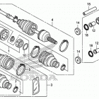 TRX500FM6 Rear knuckle@rear drive  shaft