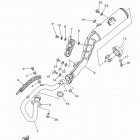 TW200 TW200F1/TW200F1C Выхлопная система