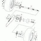 RAPTOR 90 YFM09RYXGL Rear axle wheel