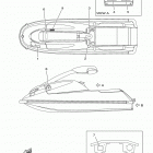 WAVERUNNER SUPER JET SJ700BR Наклейки предупреждения