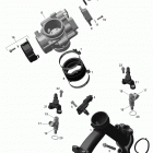 Outlander L MAX 500 EFI air intake manifold and throttle body outlander max