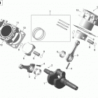 Outlander MAX 1000 EFI Коленвал,поршень и цилиндр