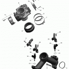 Renegade 1000 EFI Коллектор воздухозаборника и корпус дросселя