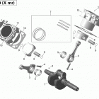 Outlander 1000 EFI Xmr Коленвал,поршень и цилиндр