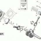 Outlander 650 EFI Коленвал,поршень и цилиндр