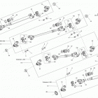 Outlander L MAX 500 EFI drive system, rear propeller shaft