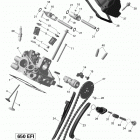 Outlander 650 EFI Головка цилиндров задняя часть