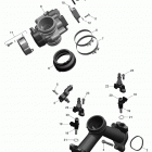 Outlander MAX 1000 EFI Коллектор воздухозаборника и корпус дросселя