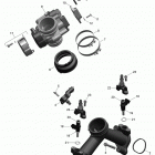 Outlander 6X6 1000 EFI Коллектор воздухозаборника и корпус дросселя