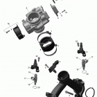 Outlander 650 EFI Коллектор воздухозаборника и корпус дросселя