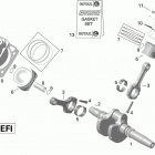Outlander L MAX 500 EFI Коленвал,поршень и цилиндр
