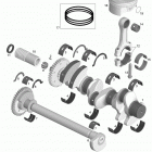 WAKE PRO 215 01- crankshaft, pistons and balance shaft _02r1530