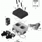 EXPEDITION - SPORT 550F, REV-XP - 2-STROKE cylinder, exhaust manifold and reed valve