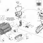 210 Wake 430 Опора двигателя и глушитель воздухозаборника