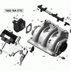 210 Challenger 310 02- air intake manifold and throttle body sea-doo boats