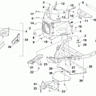 M 6000 SNO PRO 141 GREEN Передний бампер и рама