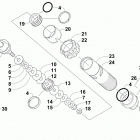SR VIPER L-TX LE BLUE Задняя  подвеска, передний амортизатор