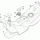 SR VIPER R-TX DX RED Топливный бак