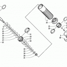 ZR 500 CC (BLACK) Задняя  подвеска, передний амортизатор