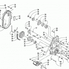 Z 440 SNO PRO Редуктор и цепь миханизма
