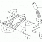 ZR 440 SNO PRO (SNO-CROSS) Rear suspension front arm assembly (cross country)