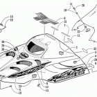 MOUNTAIN CAT 600 EFI Капот и Лобовое стекло  (le)