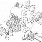 ZR 500 EFI Опора двигателя и вариатор